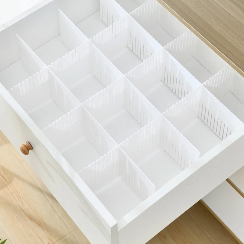 Sock Organizer Tray - 4/8/12PCS Pembagi Laci yang Dapat Disesuaikan