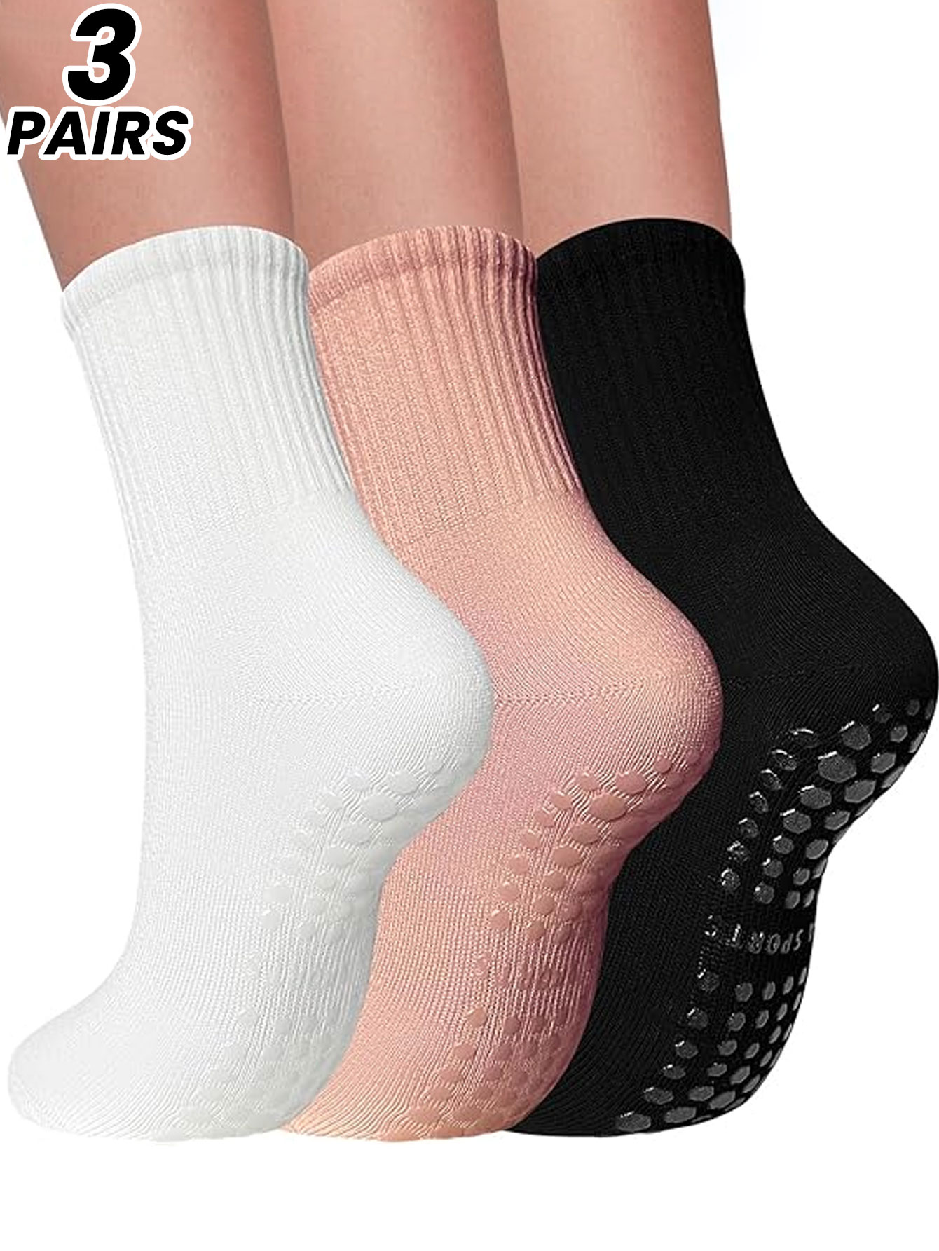 Grip Sock Yoga - 3 pasang kaus kaki yoga profesional