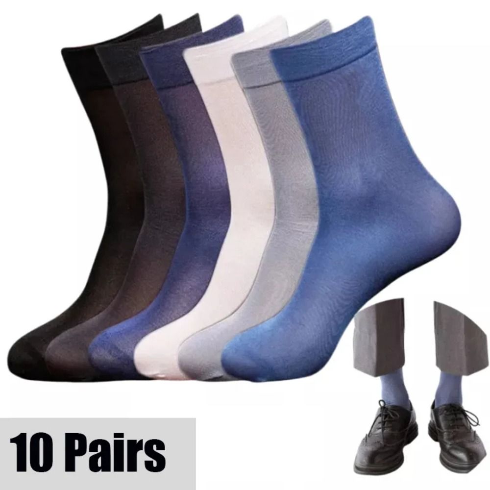Silk Sock Bamboo - 10 pasang kaos kaki pria kasual