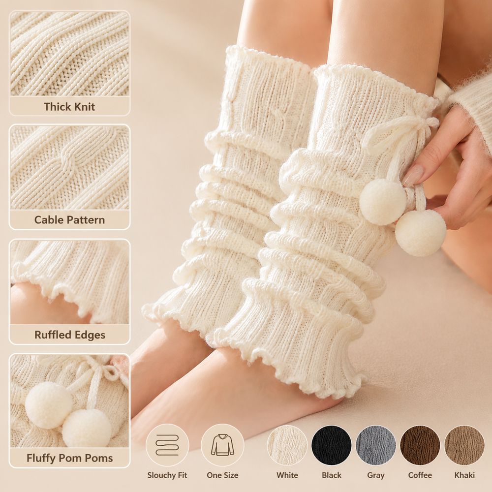 Penghangat Kaki Rajutan dengan - Boot Sock Slouchy ulasan dan harga